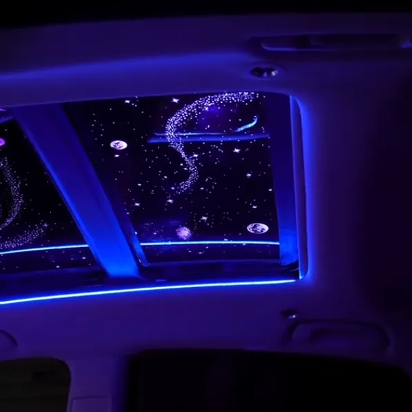 Cinematic Starlight Sunroof Film for Panoramic Roofs, Stealth Dynamic Ambient Lighting Tint, Nano-Ceramic UV/Heat Rejection, Shatter-Resistant VIP Car Mod