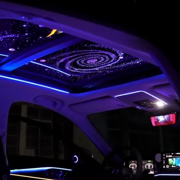 Cinematic Starlight Sunroof Film for Panoramic Roofs, Stealth Dynamic Ambient Lighting Tint, Nano-Ceramic UV/Heat Rejection, Shatter-Resistant VIP Car Mod